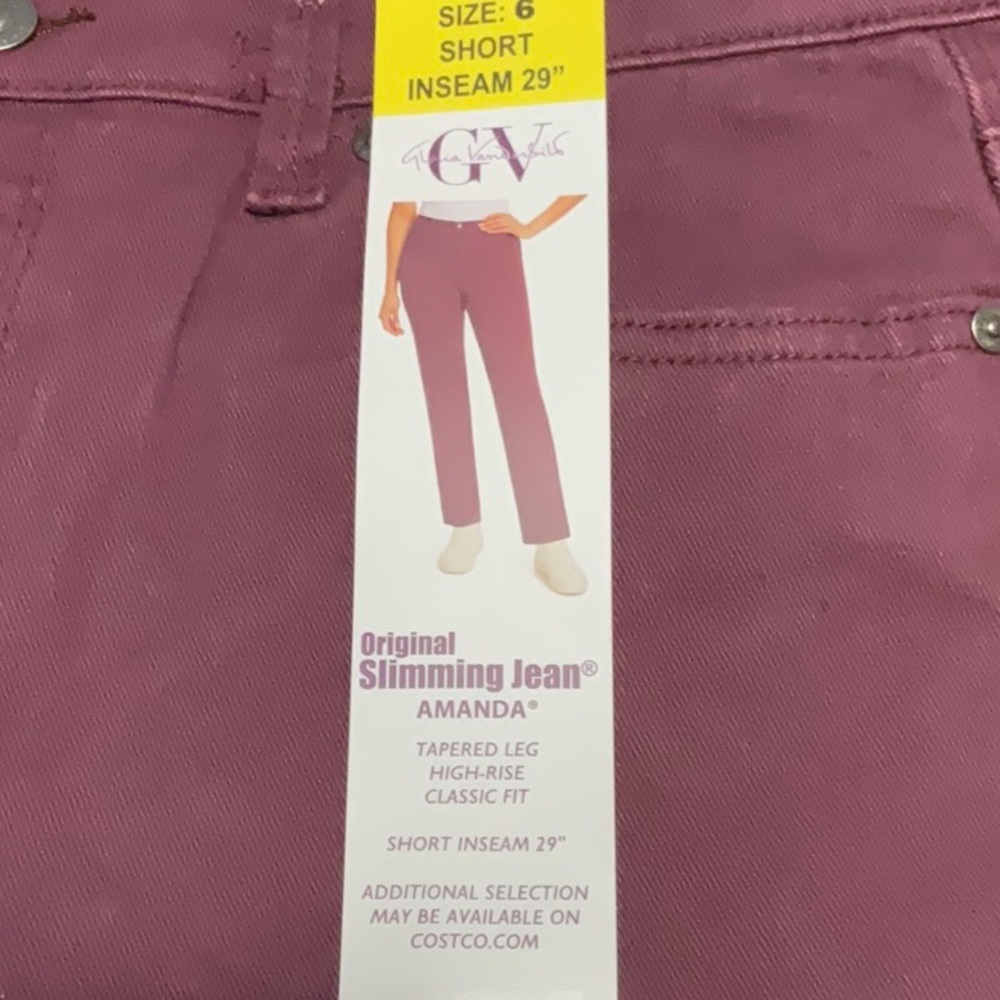 ⚡️GLORIA VANDERBILT AMANDA Women’s Red High Rise Tapered Jeans (6 Short)